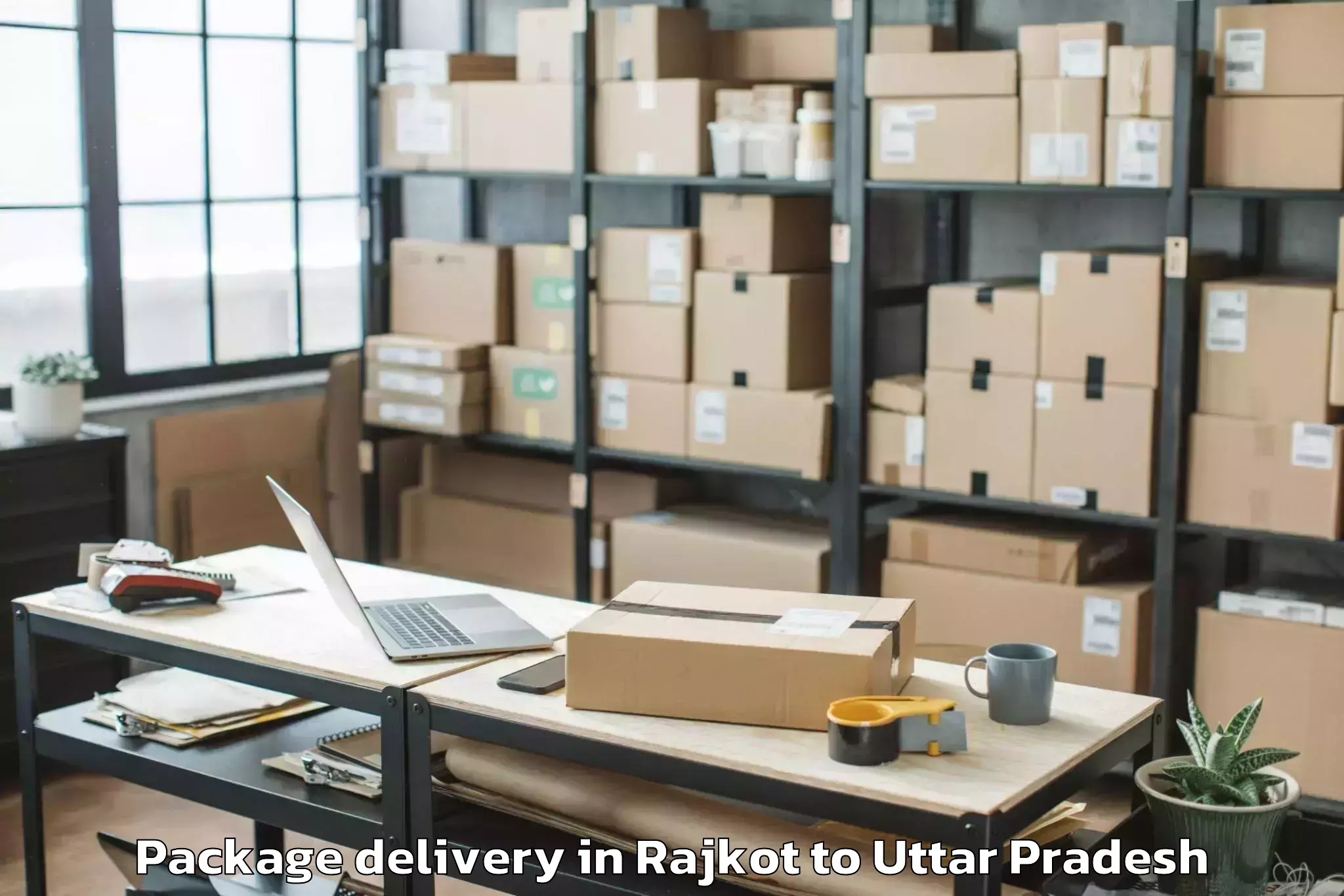 Top Rajkot to Gonda City Package Delivery Available